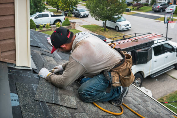 Professional Roofing technician working in Warners, NY